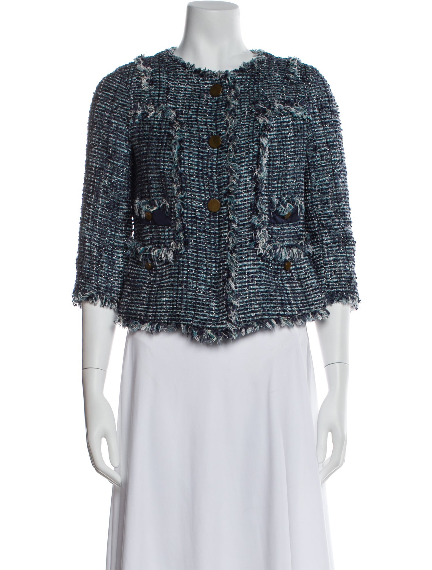 Tory Burch Tweed Pattern Jacket