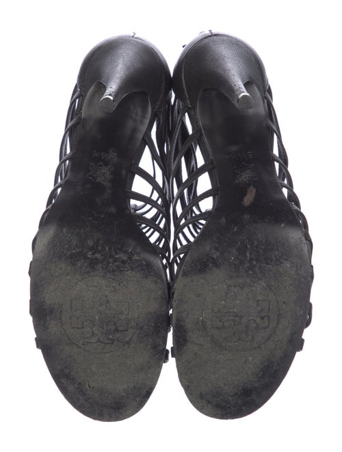 Tory Burch Leather Crystal Embellishments Gladiator Sandals