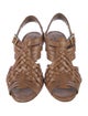 Tory Burch Leather Braided Accents Slingback Sandals