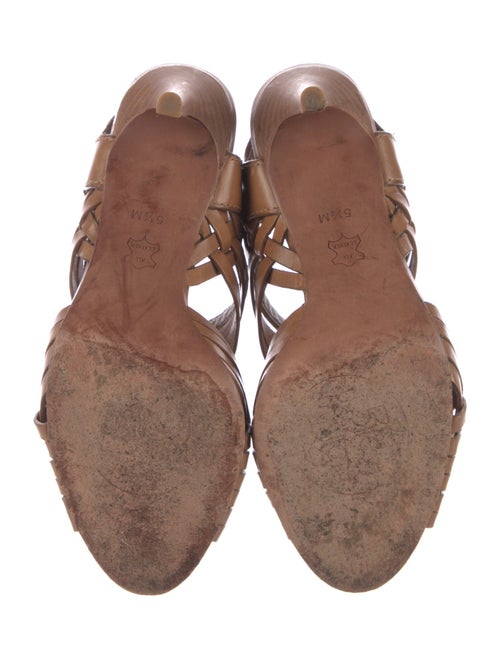 Tory Burch Leather Braided Accents Slingback Sandals