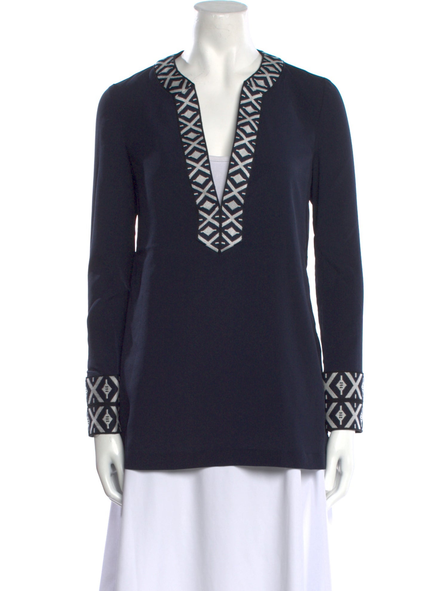 Tory Burch V-Neck Long Sleeve Tunic