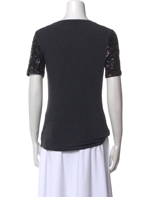 Tory Burch Patterned Scoop Neck T-Shirt