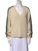 Tory Burch Wool V-Neck Sweatshirt