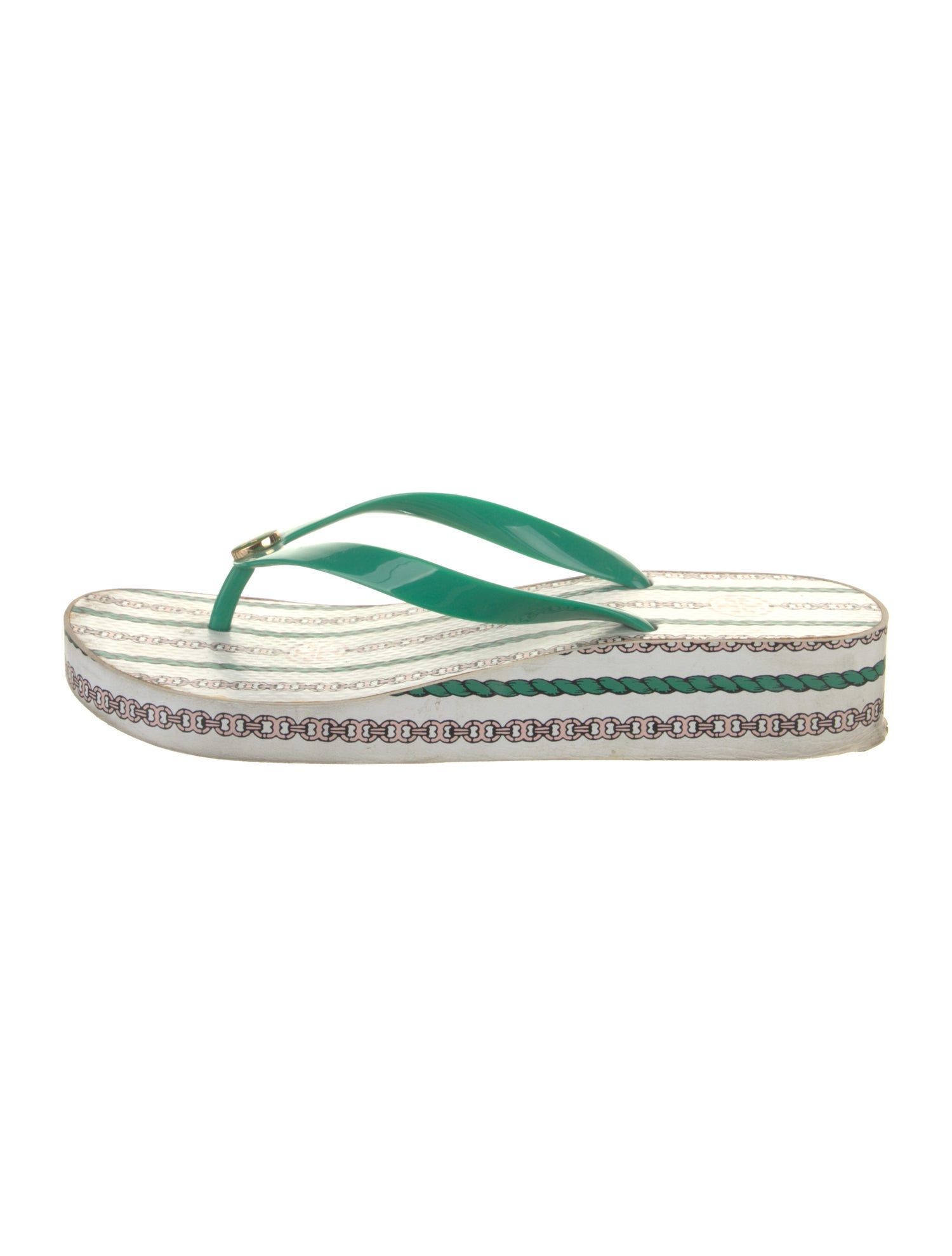 Tory Burch Rubber Printed Flip Flops