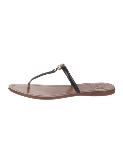 Tory Burch Leather Bow Accents T-Strap Sandals