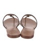 Tory Burch Leather Bow Accents T-Strap Sandals