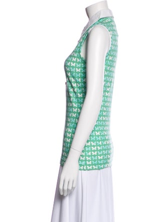Tory Burch Printed Sleeveless Polo
