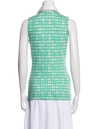 Tory Burch Printed Sleeveless Polo