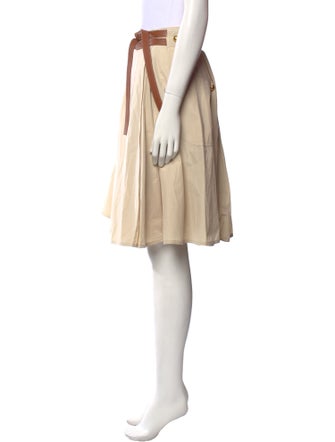 Tory Burch Pleated Accents Knee-Length Skirt