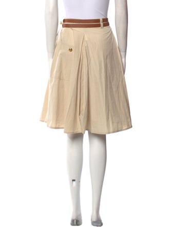 Tory Burch Pleated Accents Knee-Length Skirt