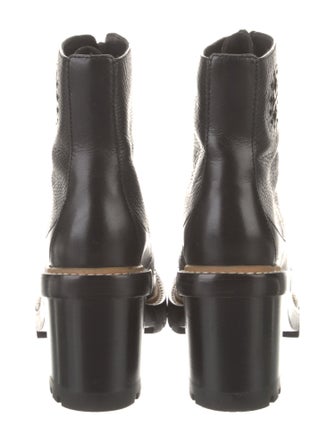 Tory Burch Leather Lace-Up Boots