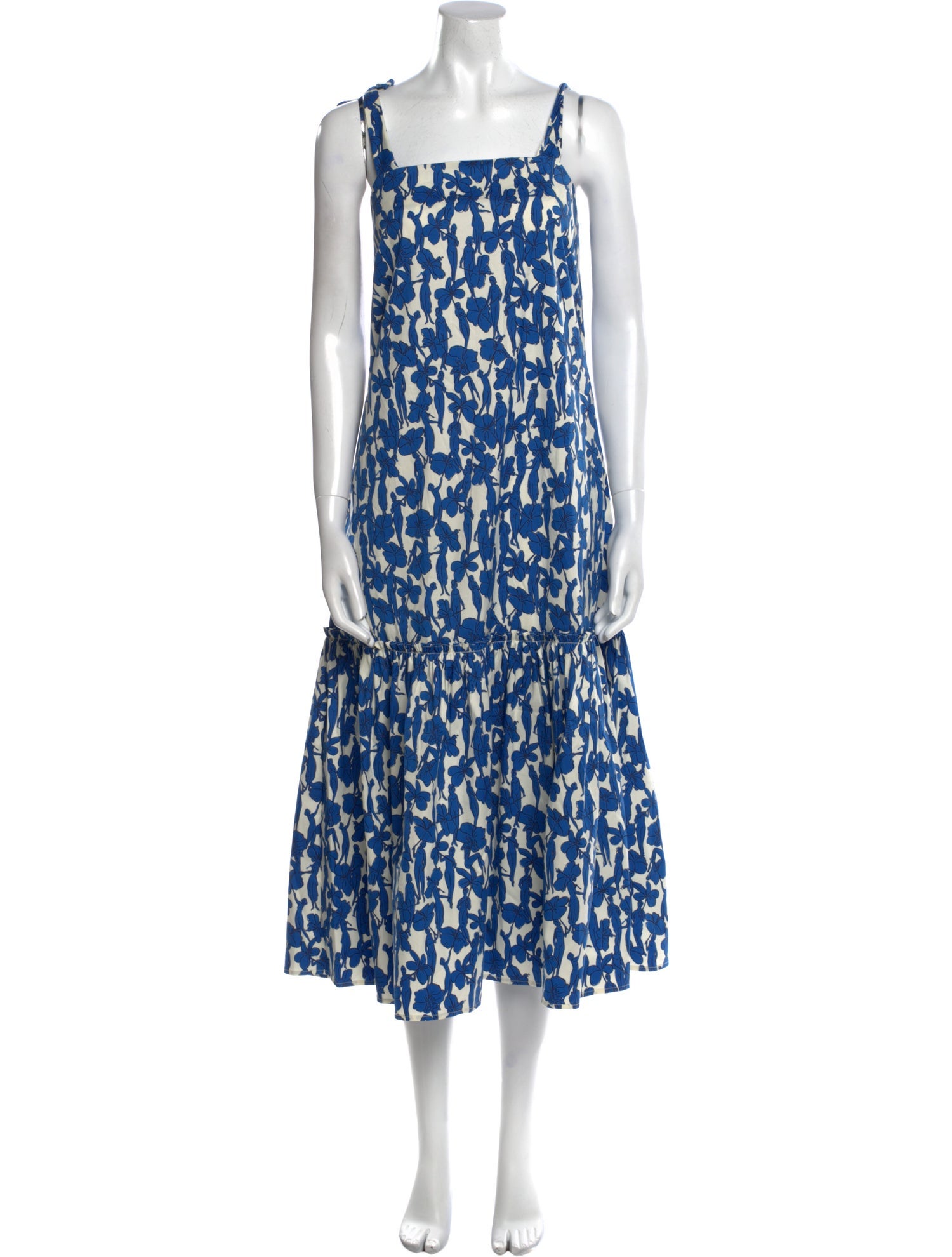 Tory Burch Floral Print Midi Length Dress