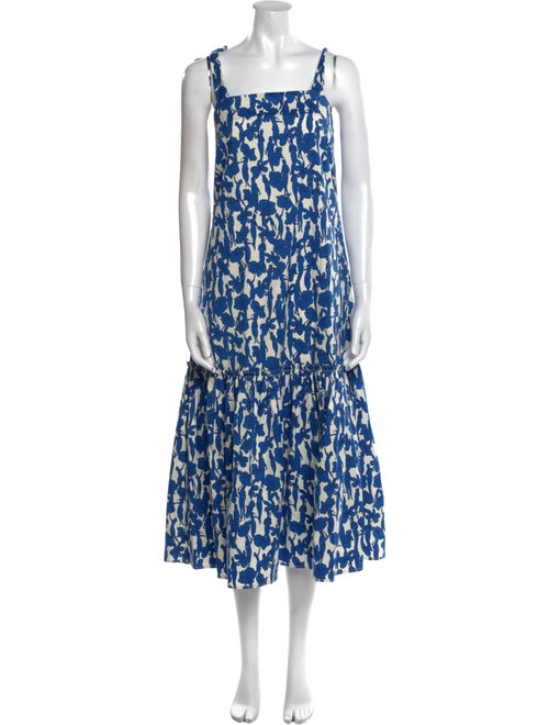 Tory Burch Floral Print Midi Length Dress
