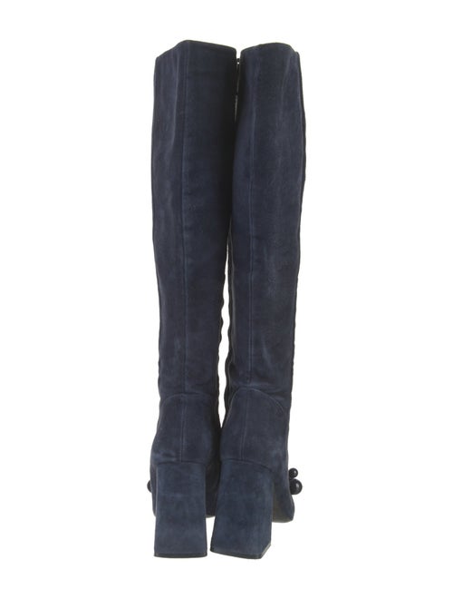 Tory Burch Suede Chain-Link Accents Boots