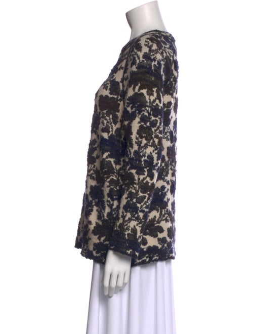 Tory Burch Printed Crew Neck Sweater