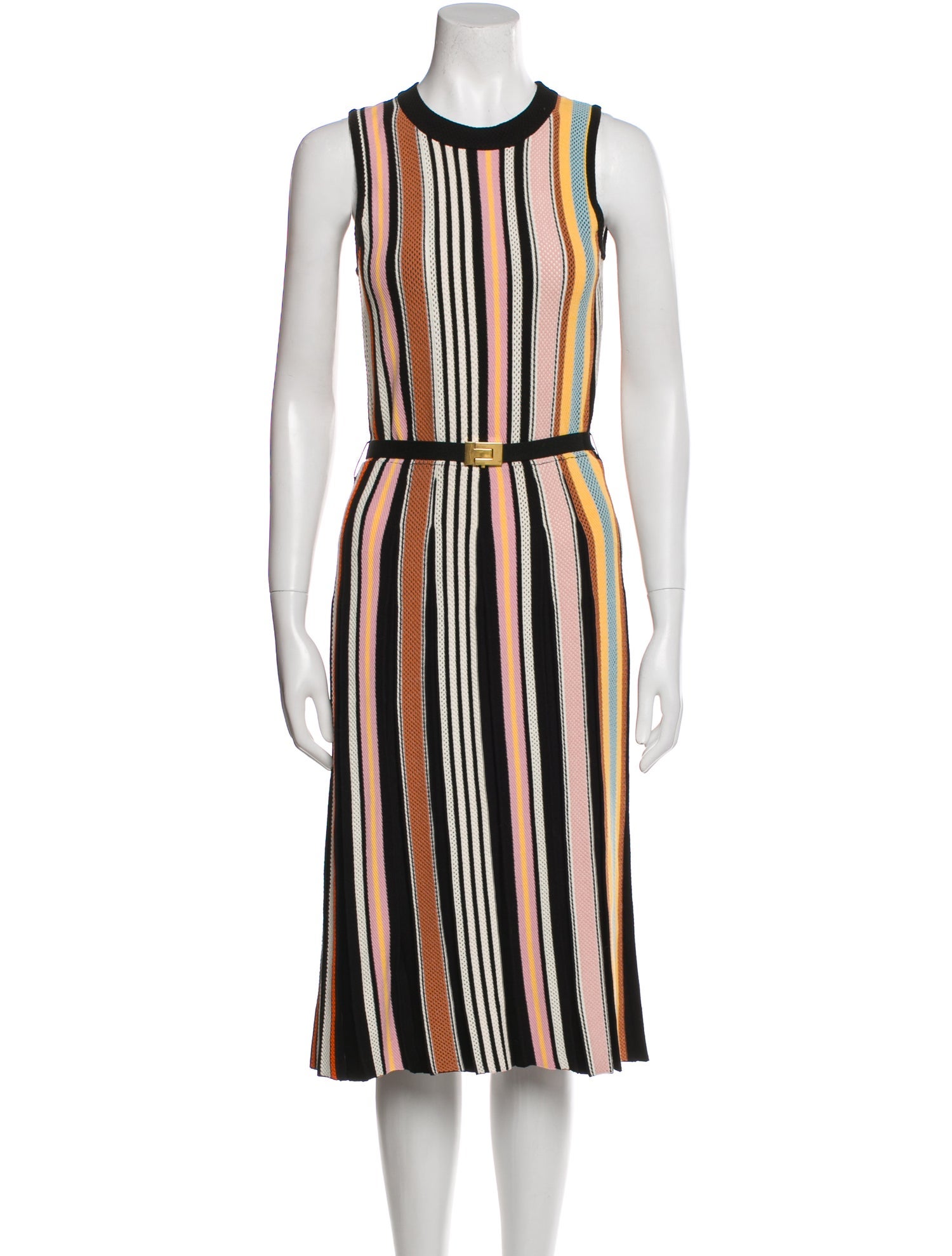 Tory Burch Striped Midi Length Dress