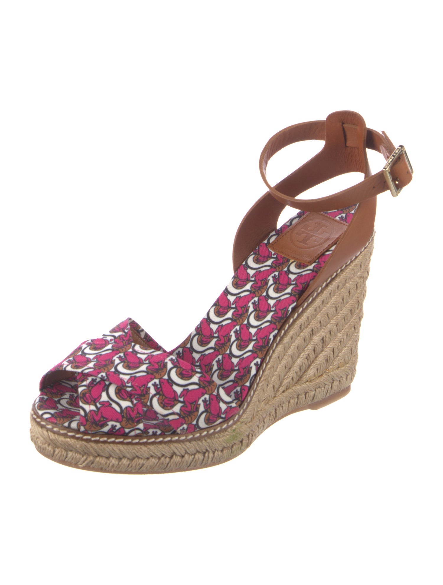 Tory Burch Leather Printed Espadrilles