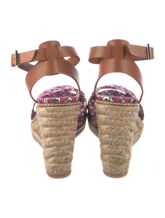 Tory Burch Leather Printed Espadrilles