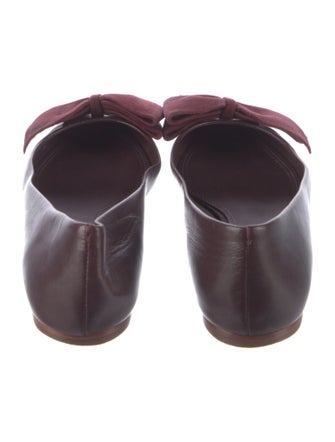 Tory Burch Leather Bow Accents Flats
