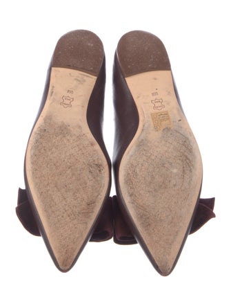 Tory Burch Leather Bow Accents Flats