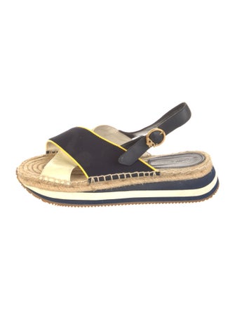 Tory Burch Leather Printed Slingback Sandals