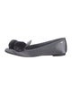 Tory Burch Satin Pom-Pom Embellishments Flats