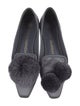 Tory Burch Satin Pom-Pom Embellishments Flats
