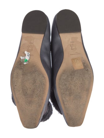 Tory Burch Satin Pom-Pom Embellishments Flats