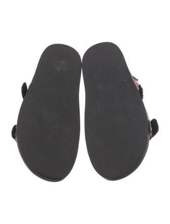 Tory Burch Tweed Pattern Slingback Sandals