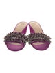 Tory Burch Satin Crystal Embellishments Slides