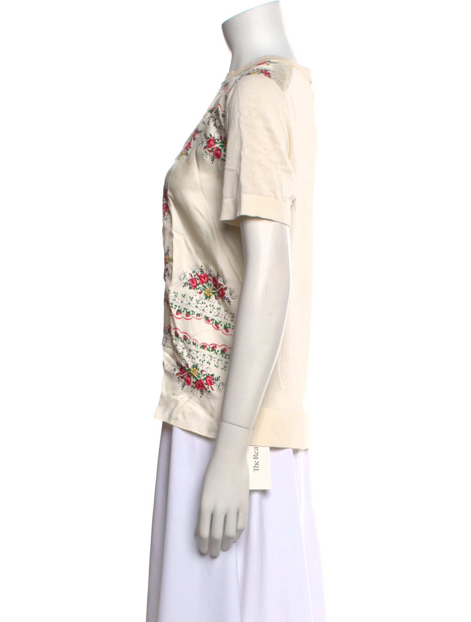 Tory Burch Floral Print Crew Neck Blouse w/ Tags