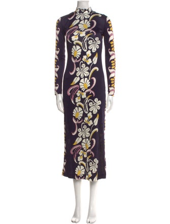 Tory Burch Graphic Print Long Dress