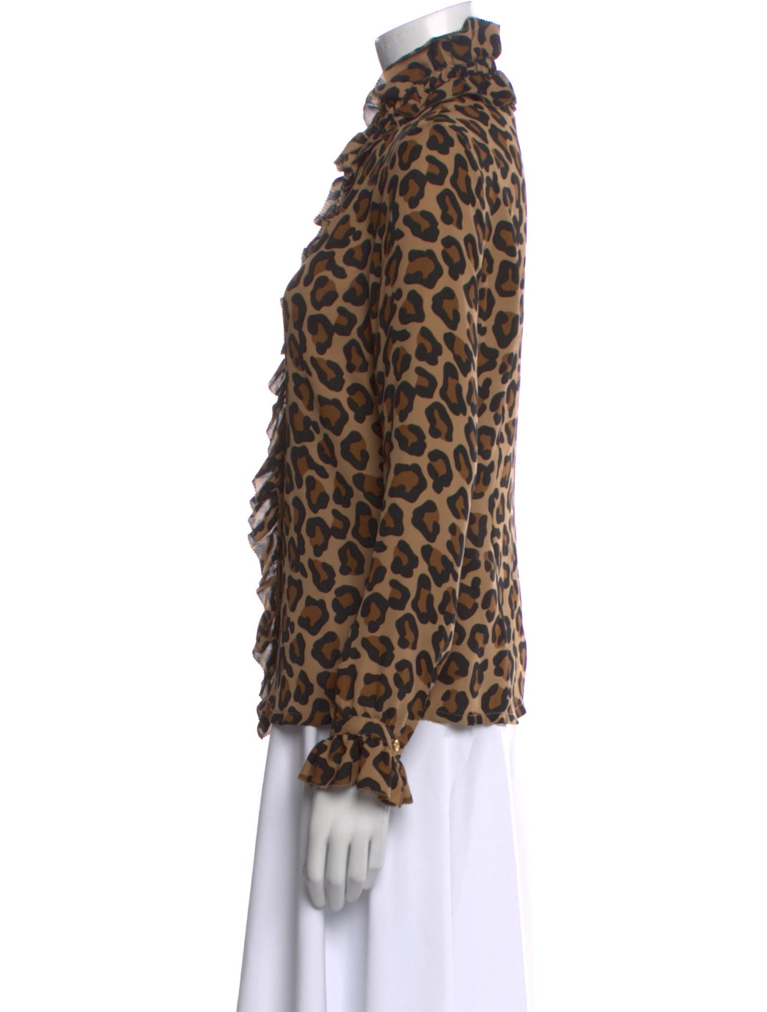 Tory Burch Silk Animal Print Blouse