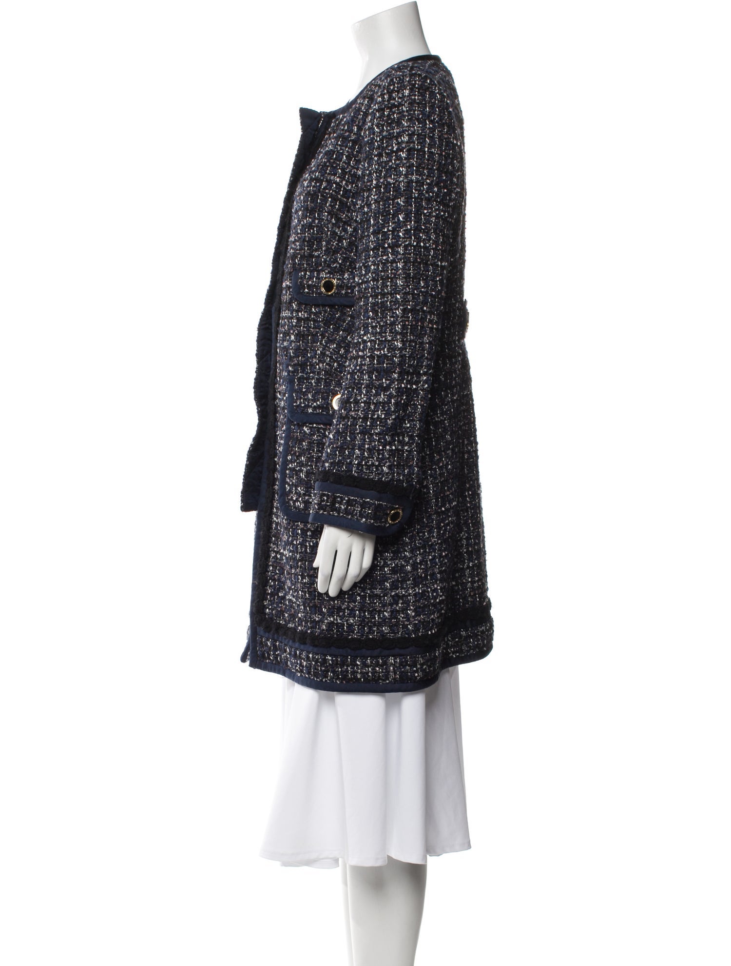 Tory Burch Tweed Pattern Coat