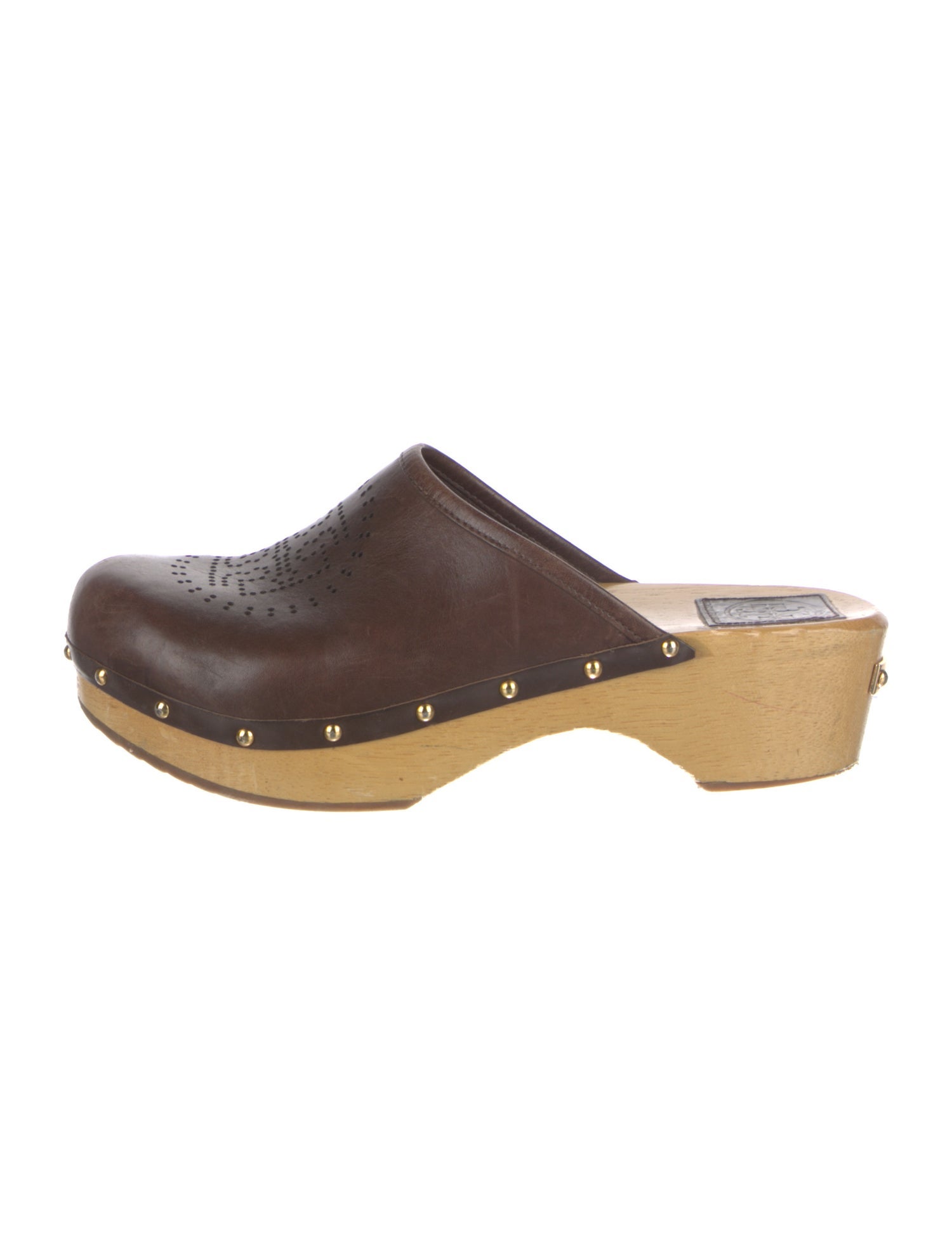 Tory Burch Leather Studded Accents Mules