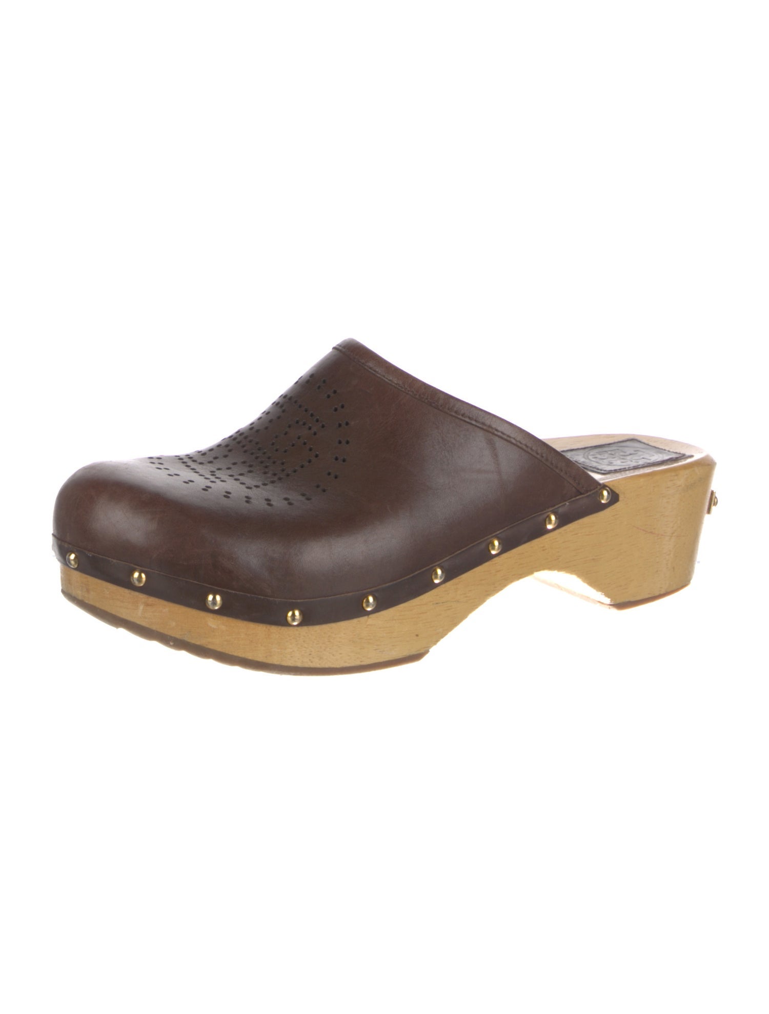 Tory Burch Leather Studded Accents Mules