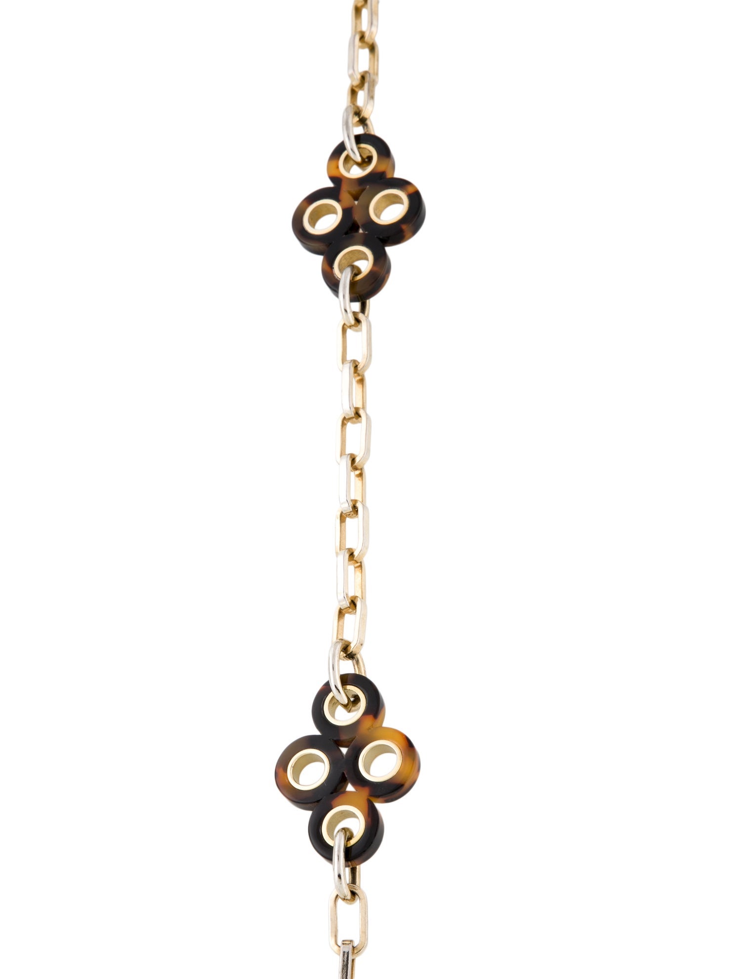 Tory Burch Resin Clover Station Necklace