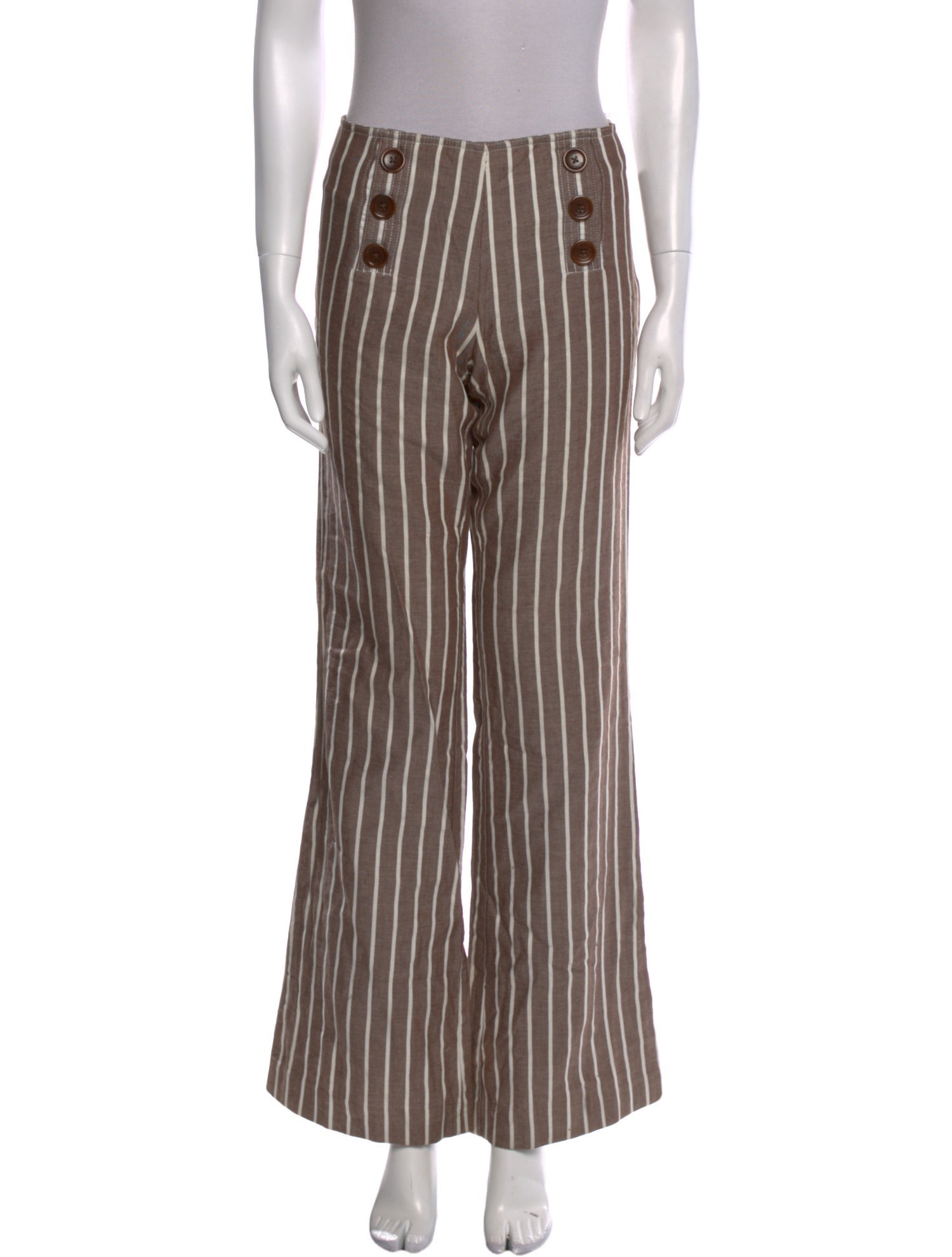 Tory Burch Striped Wide Leg Pants