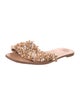 Tory Burch Leather Beaded Accents Slides