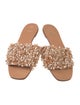 Tory Burch Leather Beaded Accents Slides
