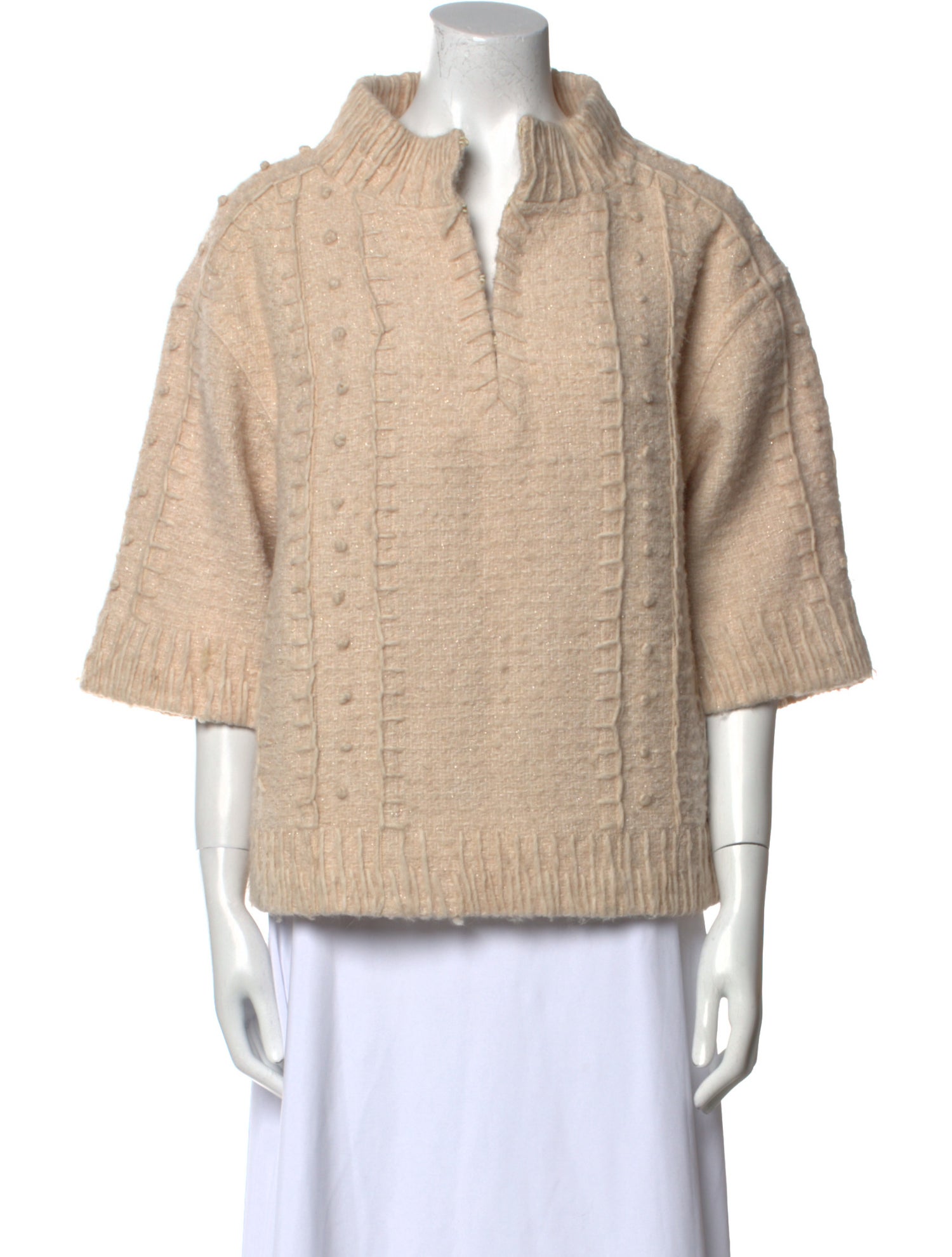 Tory Burch Wool Mock Neck Sweater