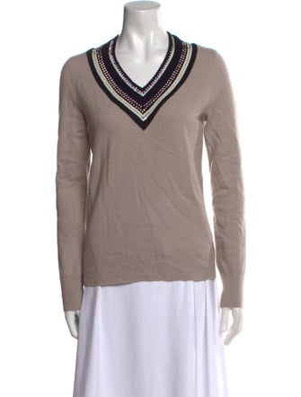Tory Burch Merino Wool V-Neck Sweater