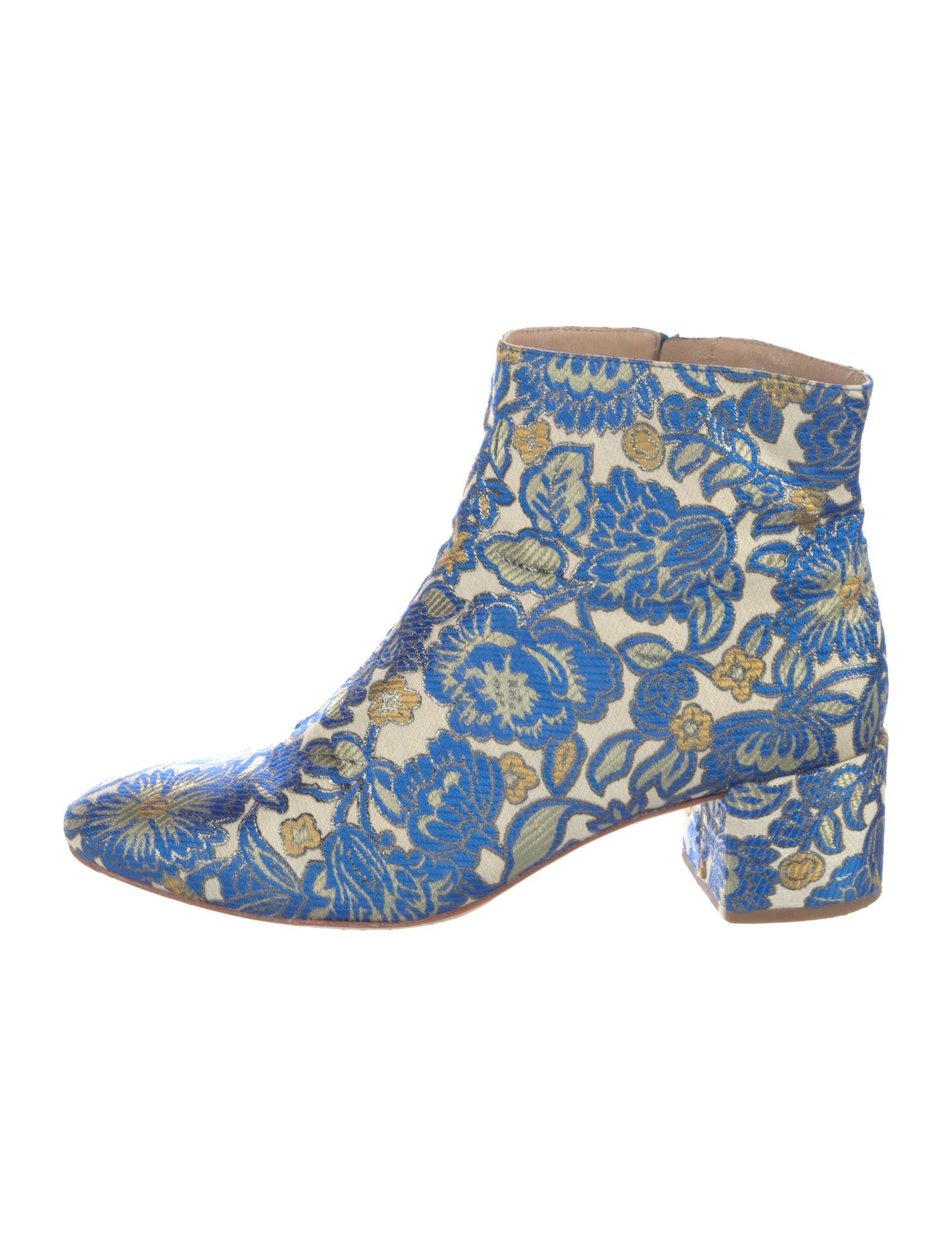 Tory Burch Printed Embroidered Accent Boots