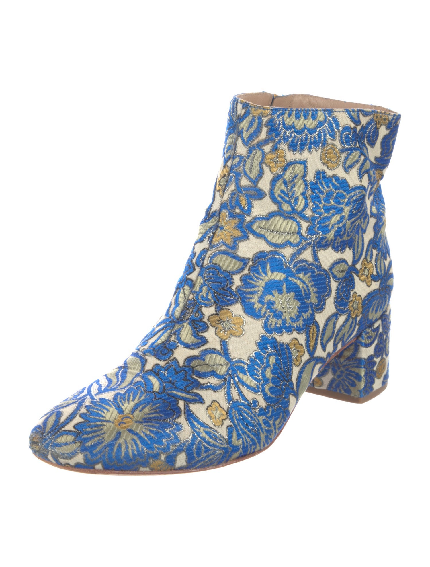 Tory Burch Printed Embroidered Accent Boots