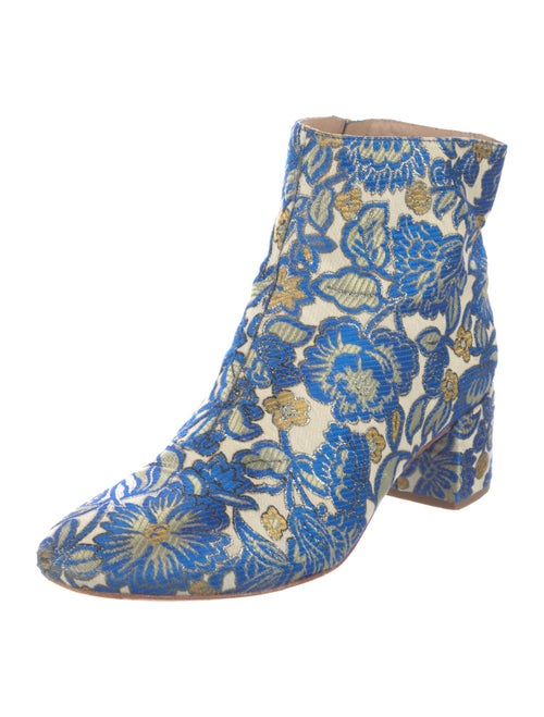 Tory Burch Printed Embroidered Accent Boots