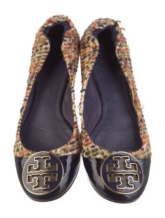 Tory Burch Tweed Printed Flats