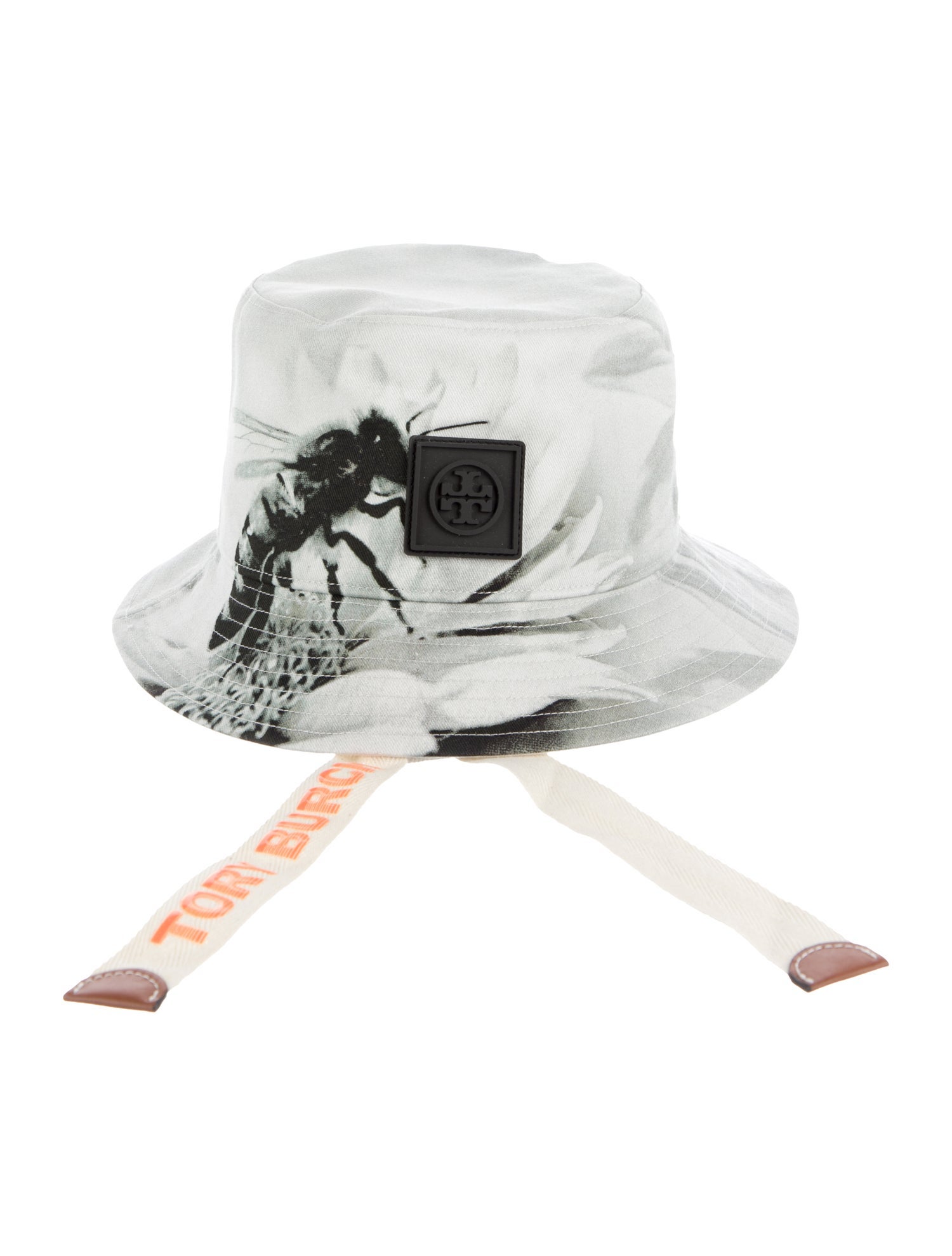 Tory Burch Cotton Bucket Hat With Bee Design w/Tags