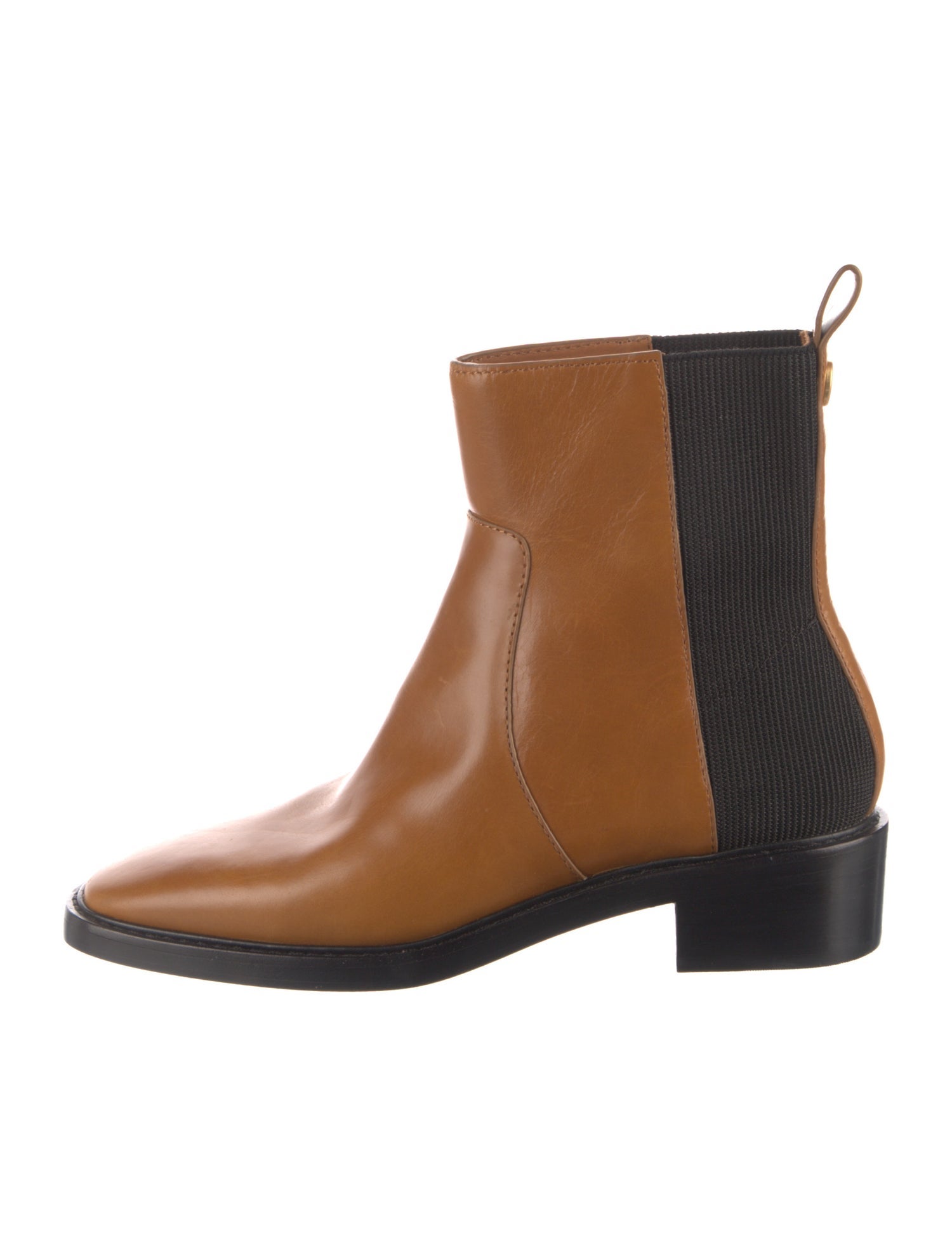 Tory Burch Leather Colorblock Pattern Chelsea Boots