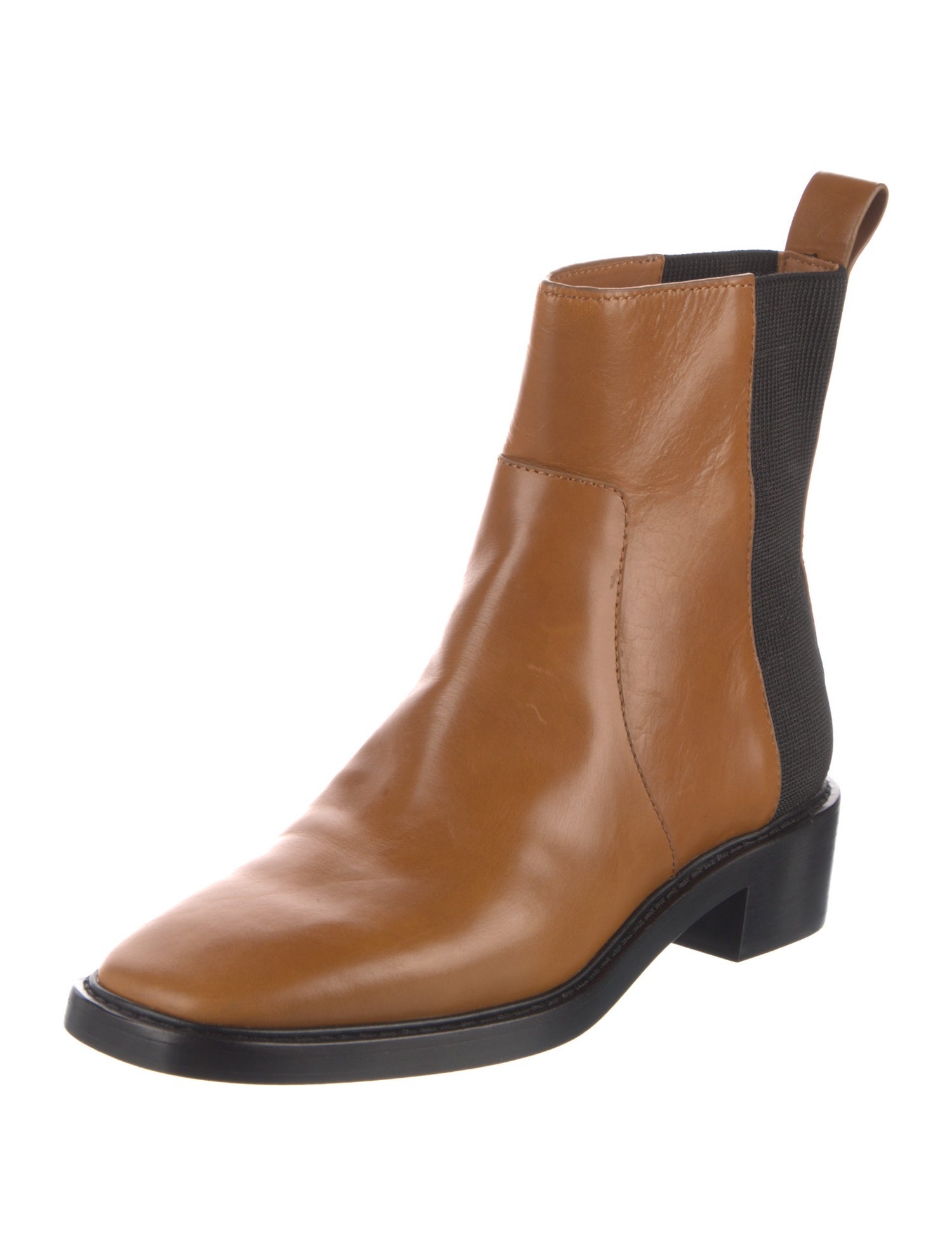 Tory Burch Leather Colorblock Pattern Chelsea Boots