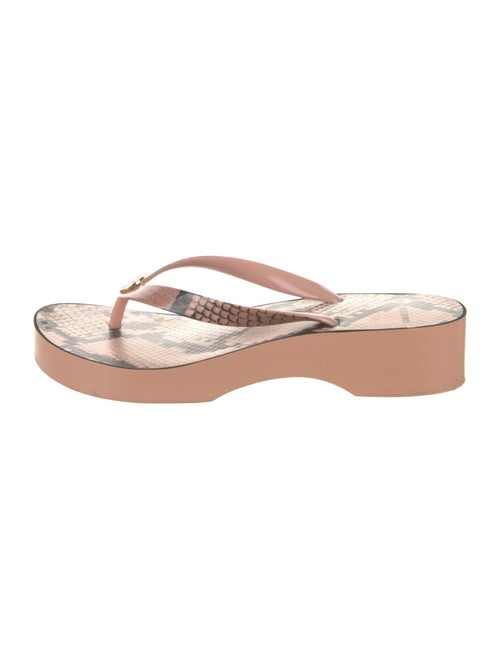 Tory Burch Rubber Animal Print Flip Flops